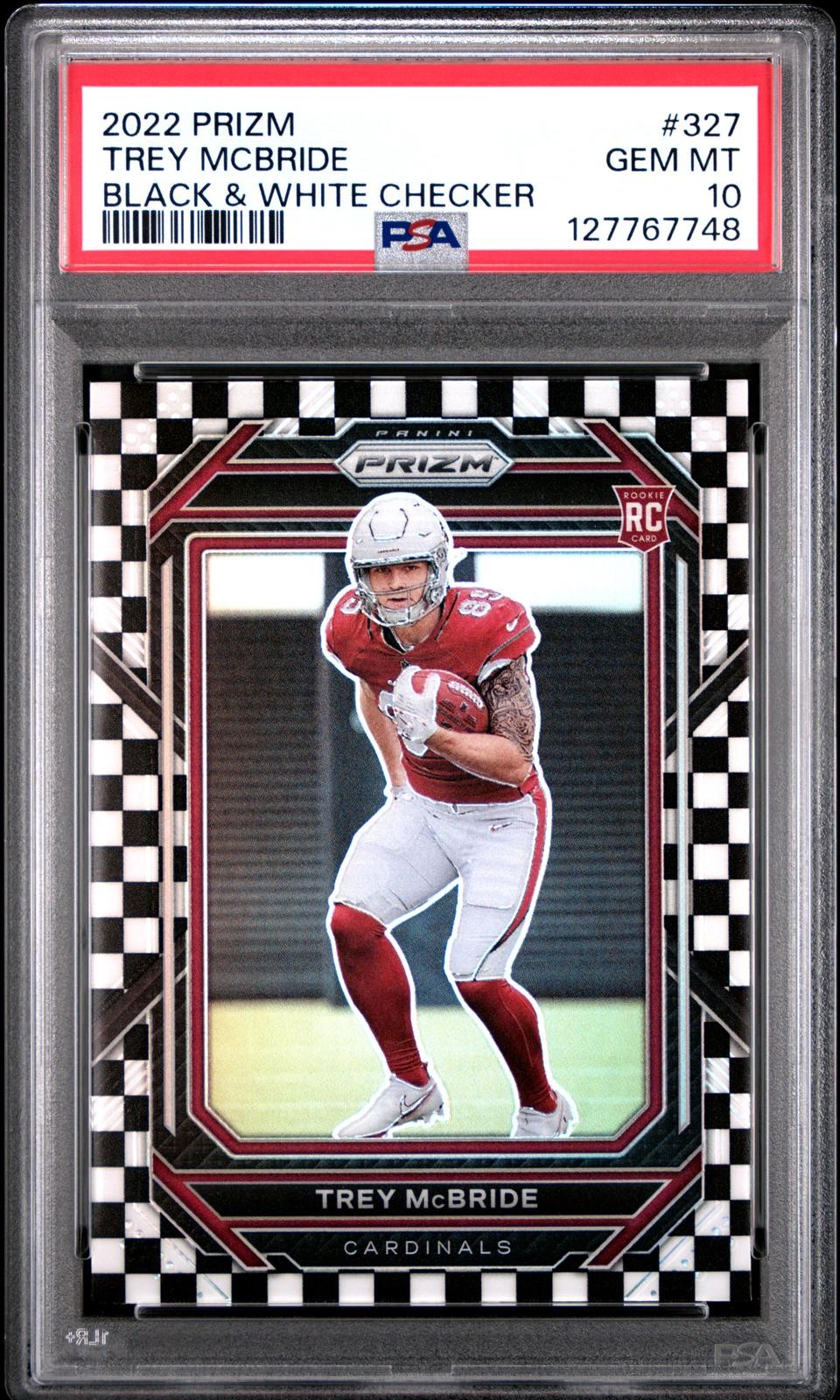 2022 Panini Prizm #327 Trey Mcbride Black & White Checker PSA 10