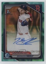 2024 Bowman Draft Chrome Prospect Aqua Lava Refractor Brandon Neely Auto e1e
