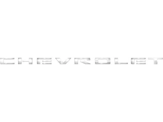 Tailgate Insert 2019-2025 Chevrolet Silverado Letters Chrome Tailgate Accessories