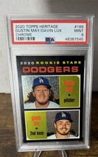 2020 Topps Heritage - Rookie Stars Gavin Lux, Dustin May #THC-188 Chrome /999