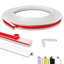 20ft Outside Vinyl Corner Trim Peel and Stick for Tile and Wall Edges, White
