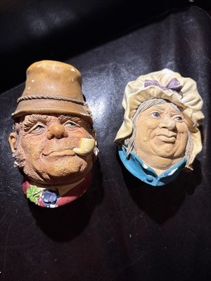 Bossons Paddy/Sarah Gamp 1969 Chalkware Wall Head Congleton England