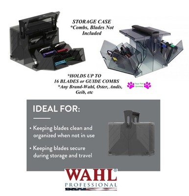 Wahl Clipper BLADE&ATTACHMENT GUIDE COMB STORAGE CASE ORGANIZER*Also For Oster