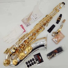 Tenor Saxophone 9937 New Nickel Plated Gold Key Sax Professional With Case