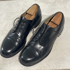 Mens 10R Vtg Military Dress Shoes Black Leather O'Sullivan's International