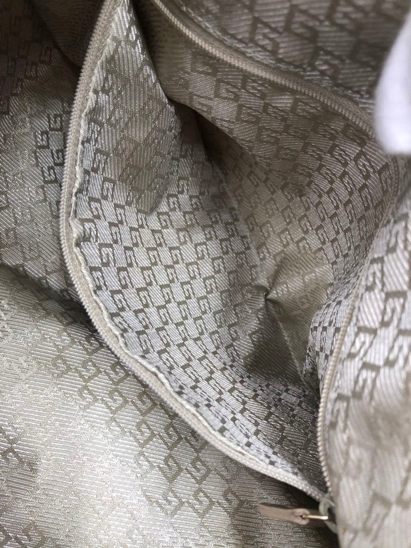 GUCCI 001 4157 002058 Shoulder Bag Canvas Beige Silver Hardware Logo From Japan thumbnail 13