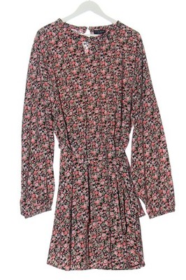 IN THE STYLE Langarmkleid Damen Kleid Gr. DE 56 pink-rot-grün Casual-Look