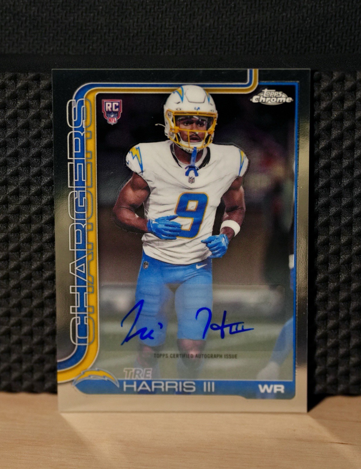 2025 Topps Chrome ~ Tre Harris III Rookie Auto #RA-TH (RC) Los Angeles Chargers