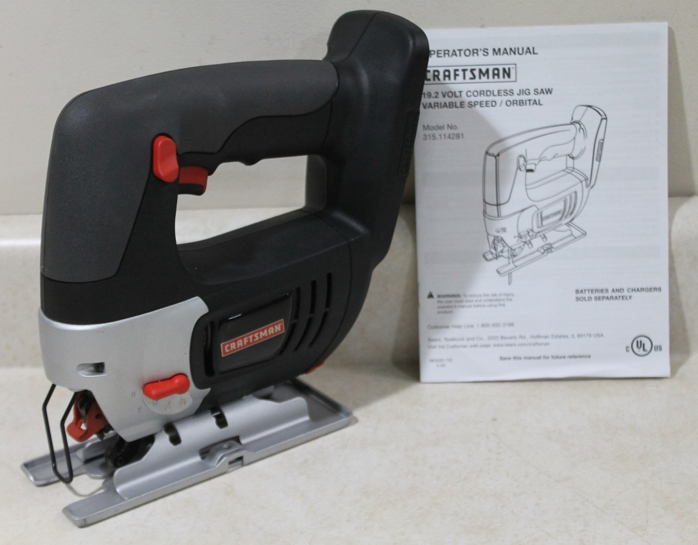 TESTED (video) Craftsman C3 19.2v Volt Orbital Jig Saw 315.114281 EXCELLENT