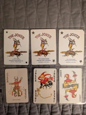#120 - 6 Different  JOKERS   Single Swap Playing Cards -   Free Ship