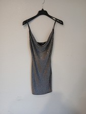 Fashion Nova Sparkle City Embellished Mini Dress - Black  Sz Xs