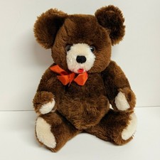 Vintage R. Dakin Jointed Brown Bear Plush Made in Korea 10 Inch Poseable