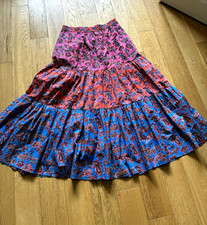 Boden Womens Paisley Tiered Maxi Skirt Size 14 Boho Festival Tropical VVGC