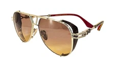 Chrome Hearts Wet Tee Sunglasses SS-CP-PTO Gold/Brown-Red Gradient brown new