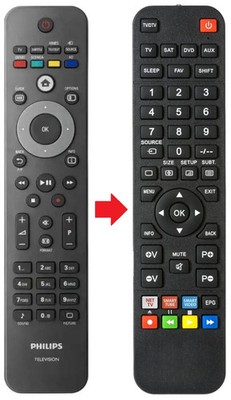Fernbedienung passend für PHILIPS 32PFL5404H10 | 32PFL5404H12