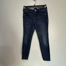 Pilcro by Anthropologie High Rise Denim Legging Jeans Size 28 Petite Dark Wash