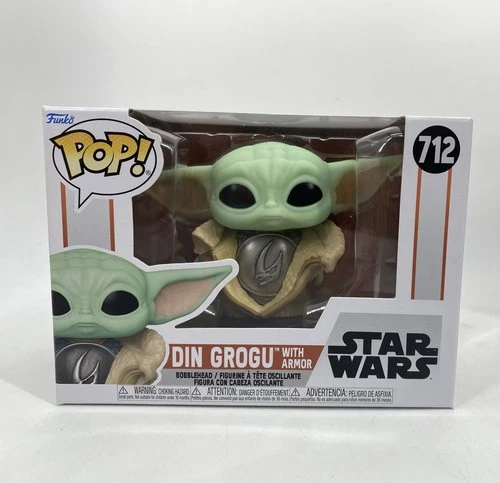 Funko Pop! Star Wars: The Mandilorian #712 Din Grogu with Armor Good Condition