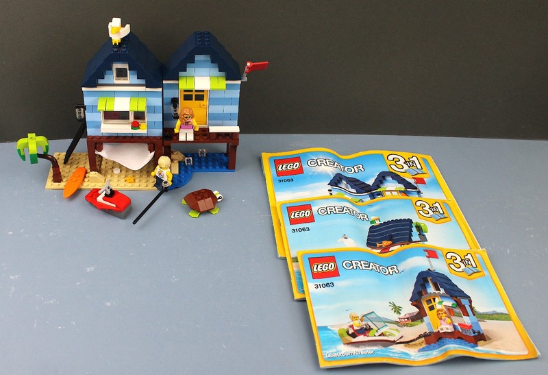 LEGO CREATOR: Beachside Vacation (31063) 3 in 1 Complete Set with instructions