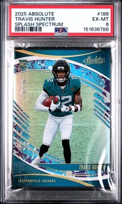 Jersey # Match - Travis Hunter 2025 Panini Absolute Splash Spectrum (12/16) RC