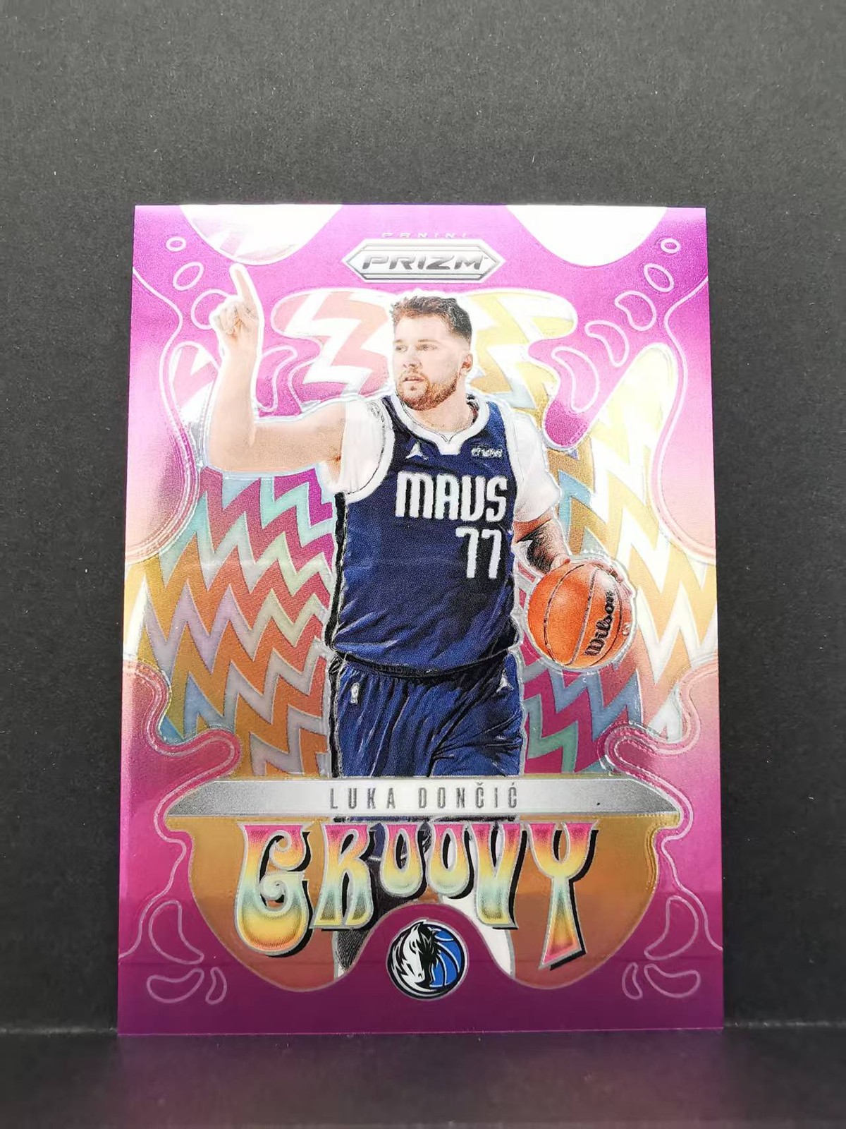 Luka Doncic 2024-25 Panini Prizm Groovy #19 Basketball Insert Case Hit SSP