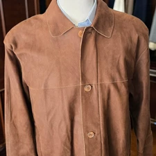 New Goat Leather Shirt Jacket Size XXL 48 50 By Daniel Cremieux Collection
