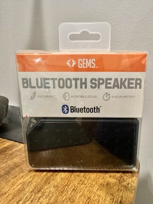 Gems Black Bluetooth Wireless Speaker AUX Conference Calling MP3 iPhone Music