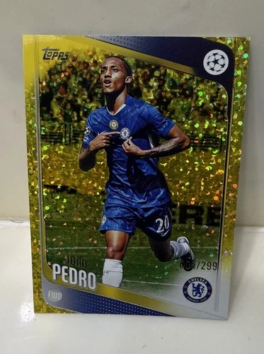 2025-26 Topps UEFA Club Competitions #184 Joao Pedro /299 Yellow Inferno Holo