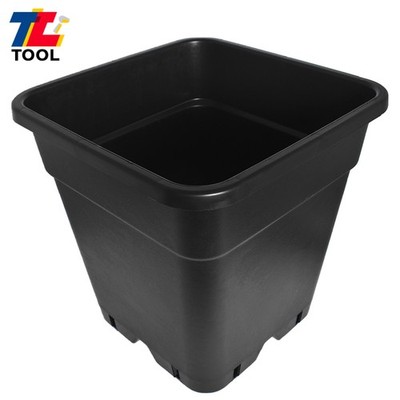 10 × 5 Gallon Black Premium Square Injection Molded Nursery Pot Plant Pots