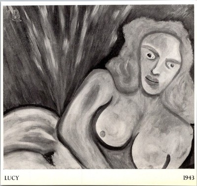 Lucy 1943 A Charcoal Drawing Prominent Eyes 1948 Jack Bilbo Picture TAK5-17