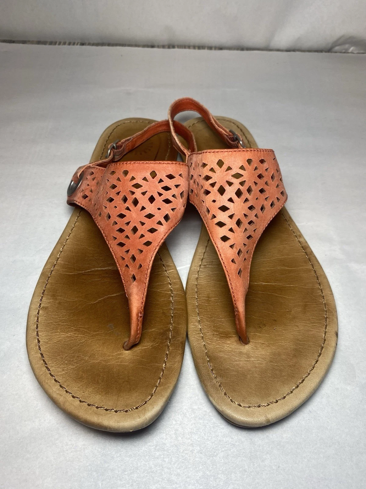 Sandali donna Ugg in pelle di pesca con cinturino alla caviglia misura:8