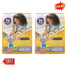Purina Kitten Chow Healthy Development Indoor Dry Kitten Food Chicken 14 lbs 2Pk