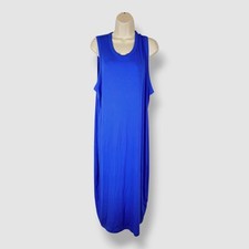 On 34th Women's Blue Rib-Knit MIDI Tank Dress Plus Size 3X