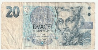 20 Kronen 1994 Tschechien.