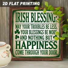 Irish Wooden Plaque Irish Blessing St. Patrick's Day Shamrock Celtic Knot Decor