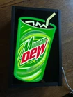 RARE Vintage MOUNTAIN DEW Cup Hanging Neon Tube Light Sign 12 1/2 x 8 Inches