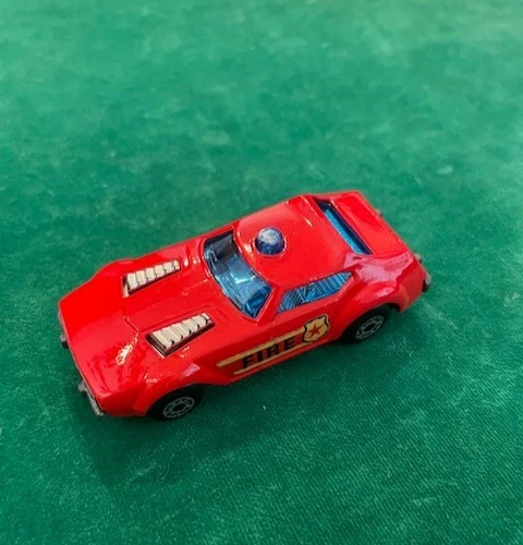 MATCHBOX 1970 Superfast ★ FIRE CHIEF CAR Matchbox SuperFast Fire Chief #64 Red Vintage Collectible Toy Car