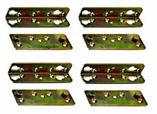 Bed Fitting, 120mm Yellow galvanized Bracket Rail Fastener SET 4 MALE 4 FEMALE 