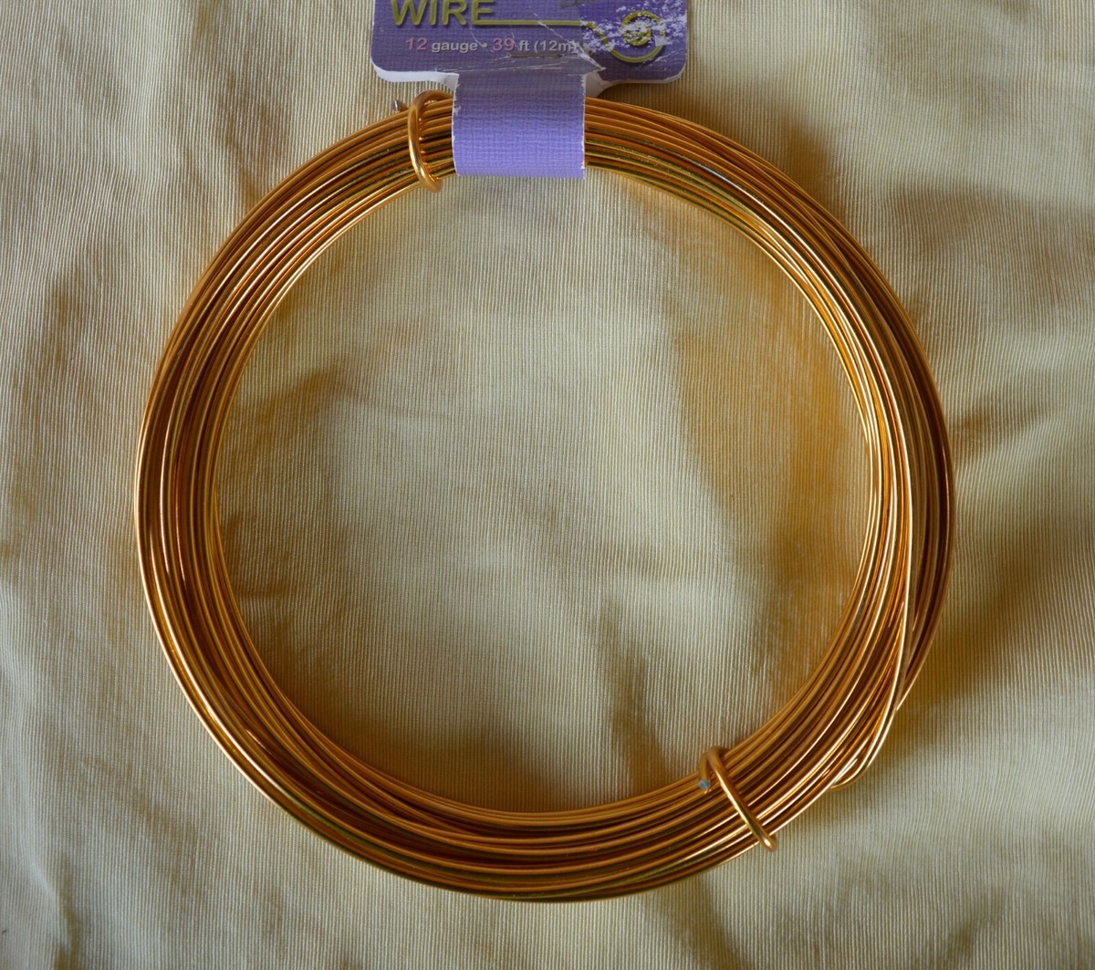 Aluminum Wire 12 Gauge 39' Coil-gold PK 2 Beadsmith for sale