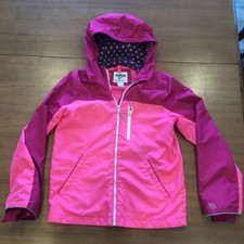 Oshkosh B'Gosh Hot Pink Lightweight Full Zip Jacket Hood Girl Size 12