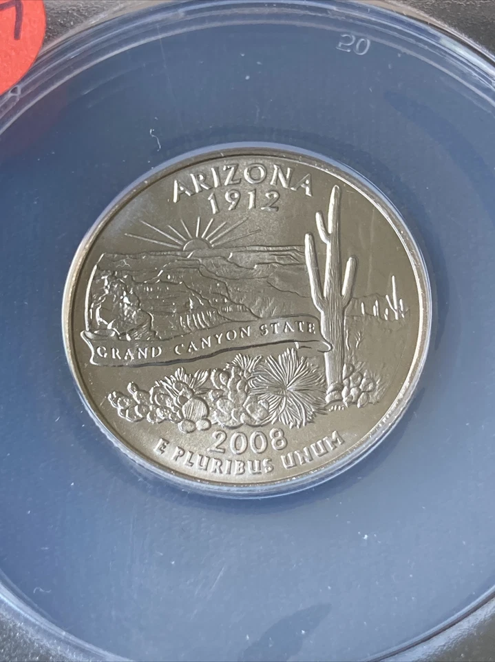 2008-D Washington Quarter Arizona MS69 ANACS M177 - Image 2 of 3