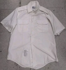 Used Defense Logistics Agency 16R-C White 521 Short Sleeve Shirt Has Spots 