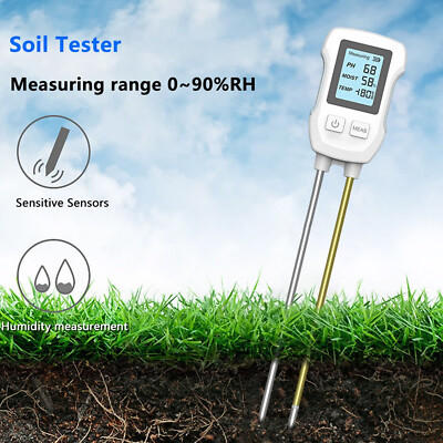 3 in 1 Bodentester PH Tester LCD Bildschirm Temperatur Feuchtigkeit Meter GarthH