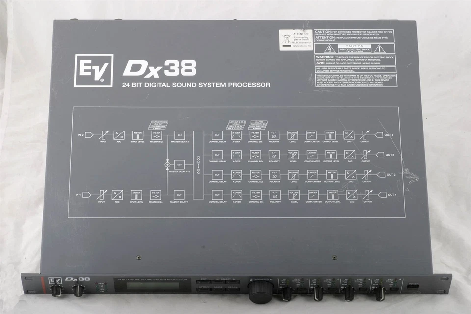 Electro-Voice EV Dx38 Programmable 24 Bit Digital Sound System Processor - Image 2 of 4