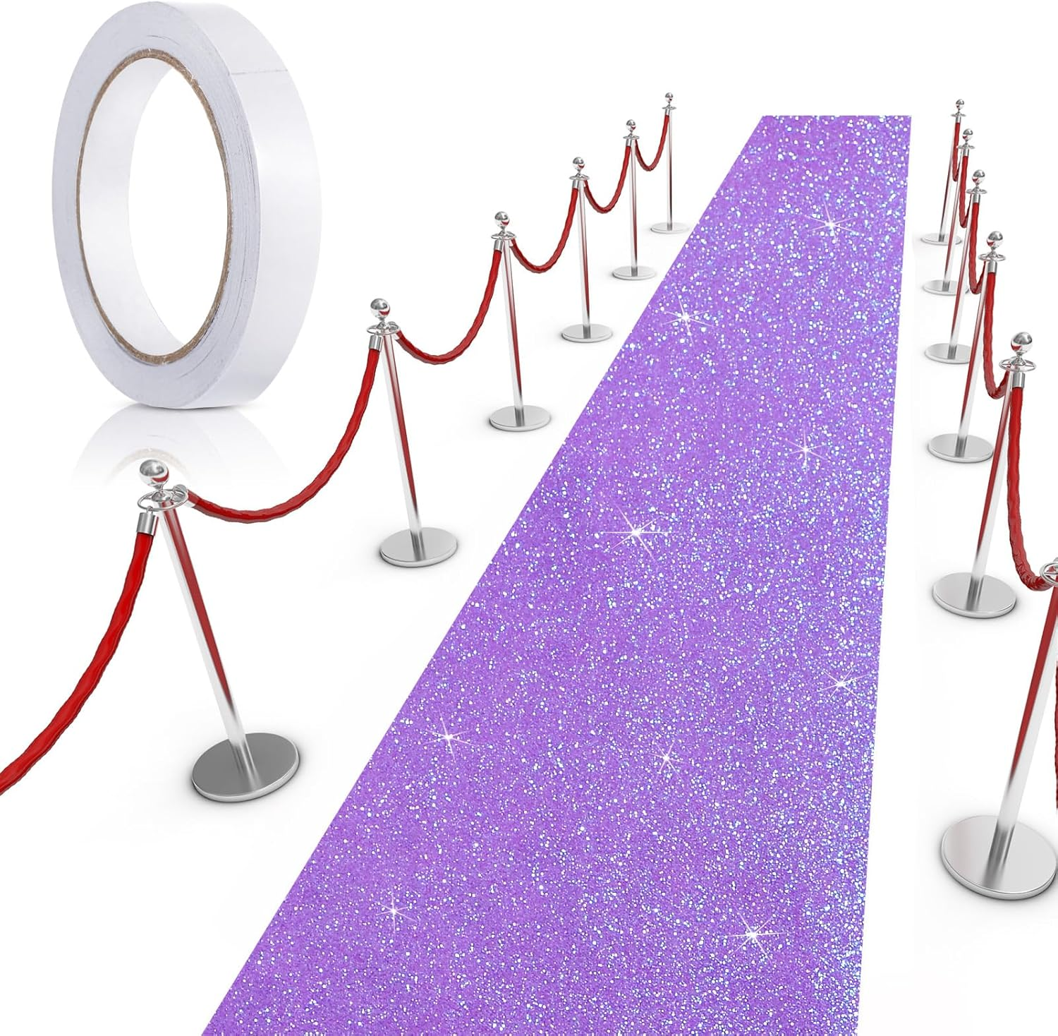 Carpet Runner Runway Rug 55 GSM Thickness with Carpet Tape for Prom Wedding Chri