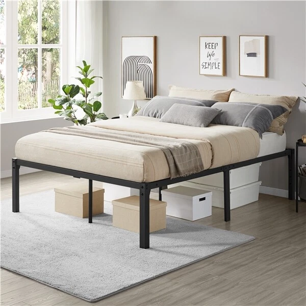 Metal Platform Bed Frame Non Slip Design 14 16 18 Inch USED