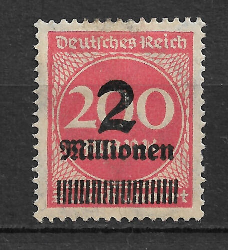 Rare 1923 Deutsches Reich Empire allemand 2 millions surimpression sur timbre 200 MARKS - Photo 1 sur 2