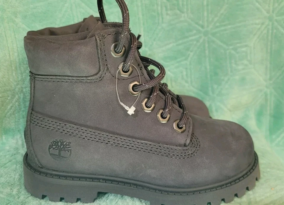 Timberland Talla 9 Niños Pequeños Jóvenes Niños Botas Gris Oscuro Rebotl A8198 ~ NUEVAS Foto 3 de 4
