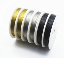 15-30M/Roll Silver Tone Beading Wire 0.3-6mm Coated Stainless Steel DIY Jewelry