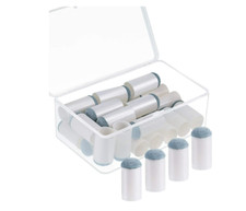 24 puntas deslizantes para tacos de billar Puntas de repuesto con caja de NUEVO