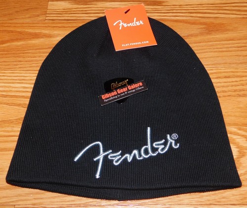 Fender Logo Beanie Hat Genuine Guitar 